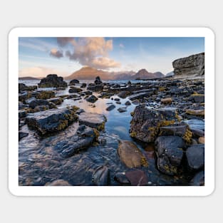 Low tide at Elgol Sticker